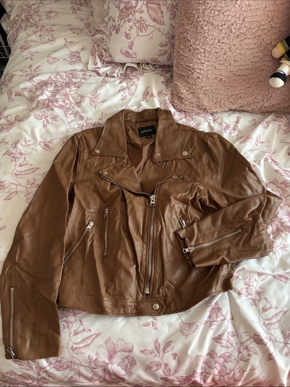 Leather Jacket with Silver Hardware